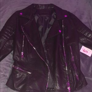 Black leather jacket